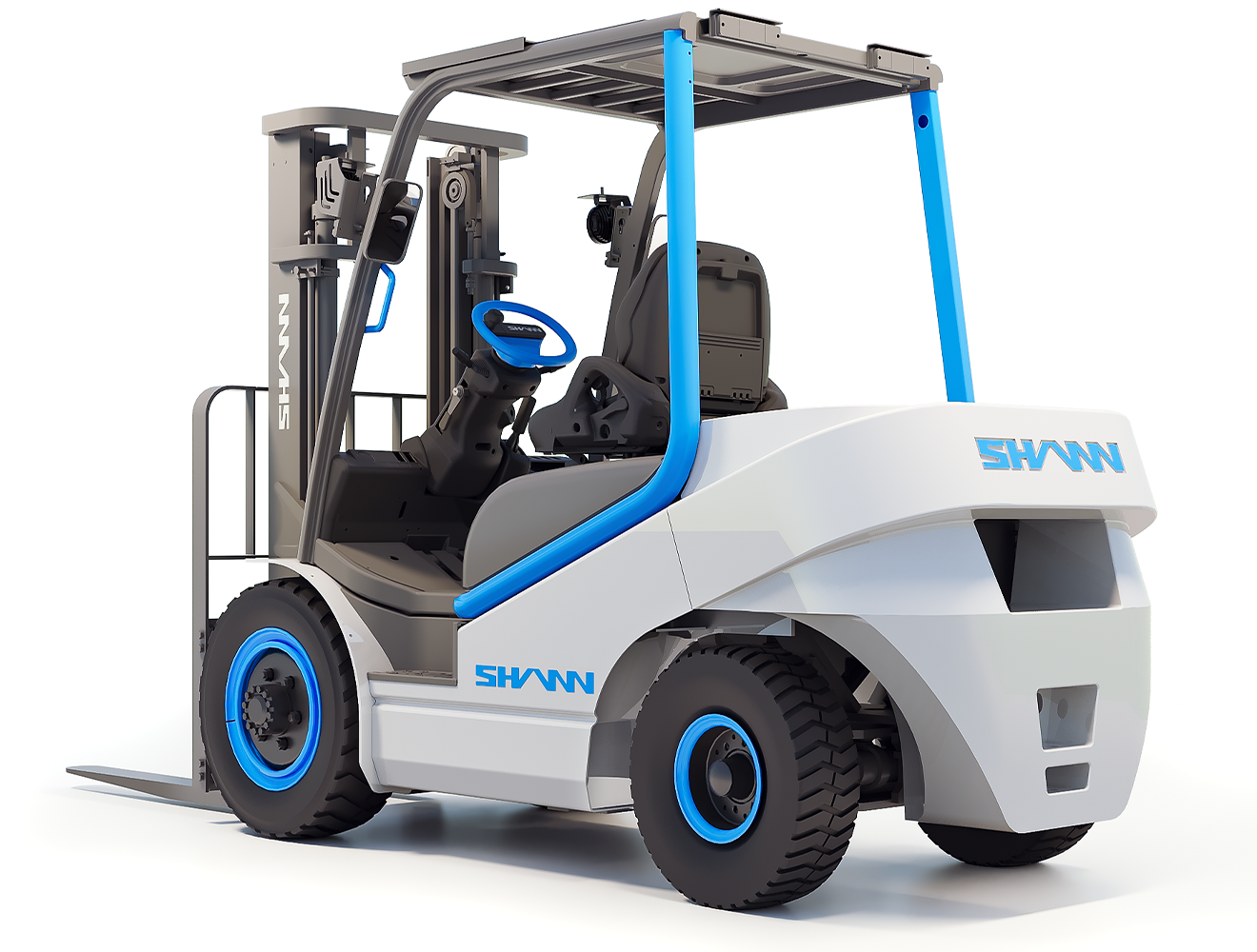 SHANN OLIMP - рендер электромобильного погрузчика 3.5 тонны