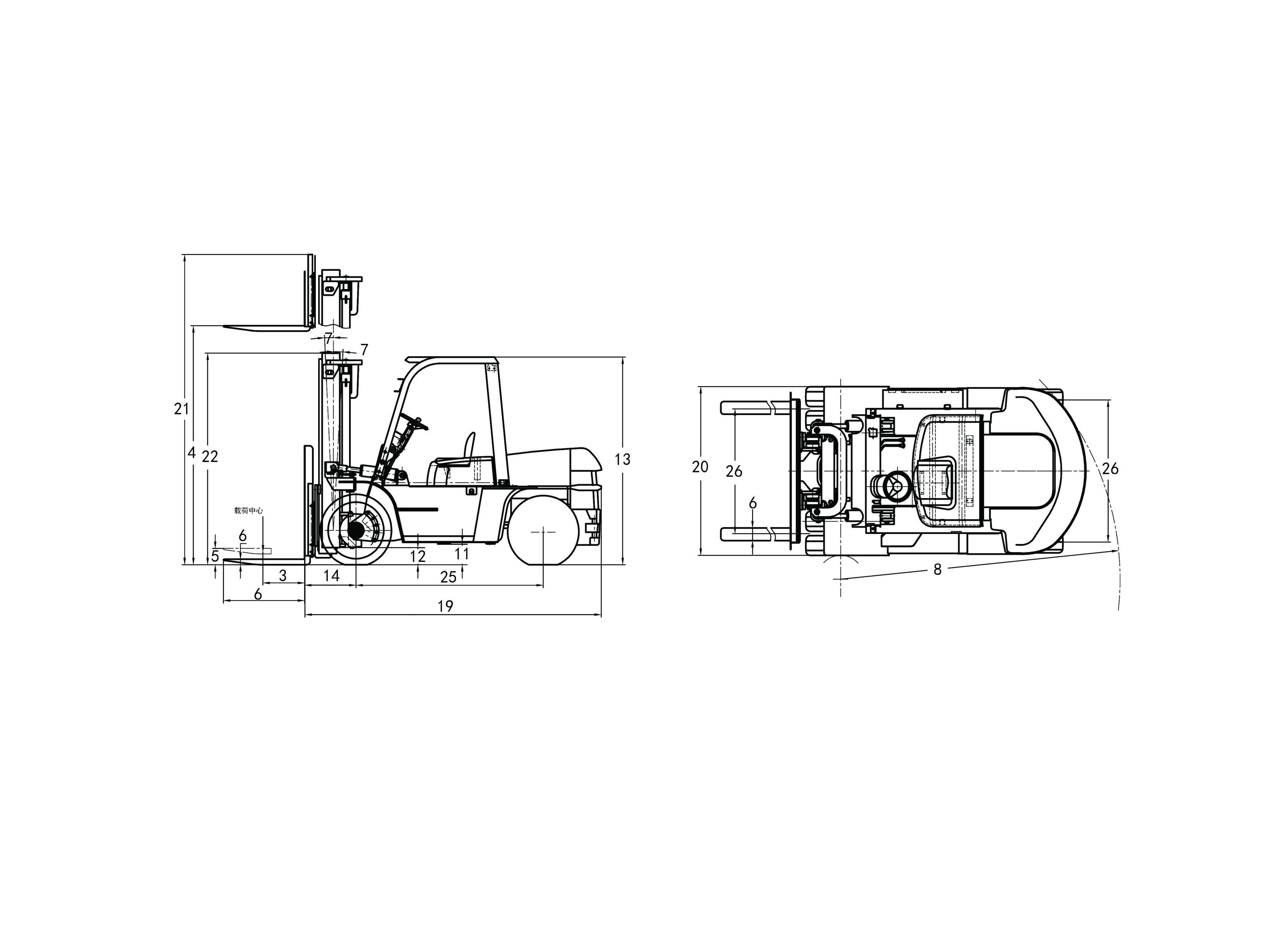 SHANN CPD 70 JE - электромобильный погрузчик 7 т