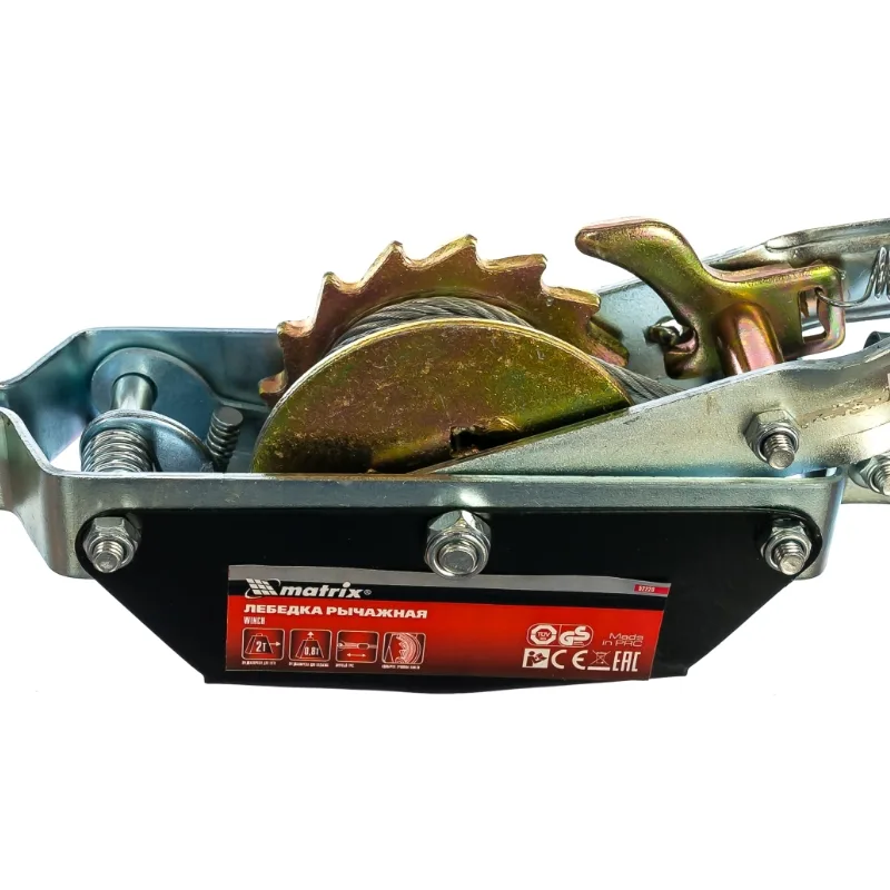 Лебедка рычажная MATRIX 2 т (одинарное храповое колесо)