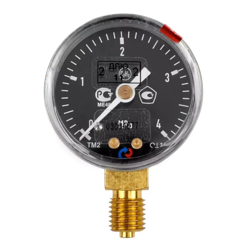 Манометр ПТК с поверкой 4,0 МПа, ацетилен