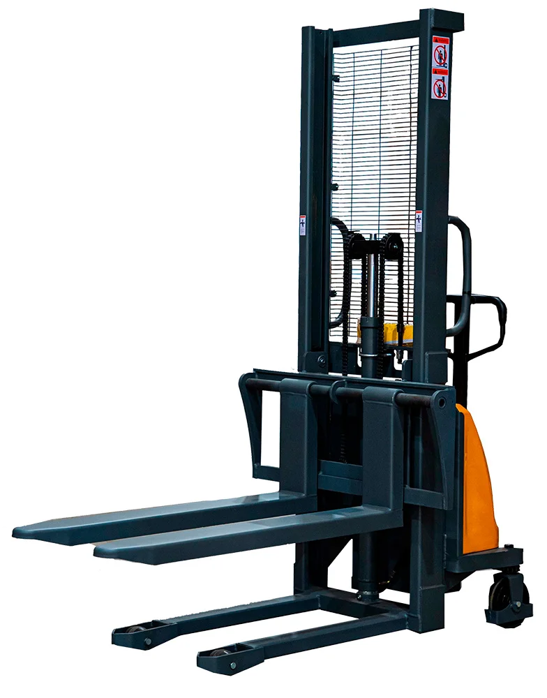 Штабелер гидравлический с электроподъемом 1,5 т 1,6 м XILIN CDD15B-E с раздвижными вилами