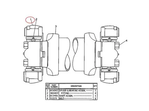 в сборе Подшипник Крестовина 8K6042 для Caterpillar CAT 528 D10 Track Skidder D348 3306 двигателя