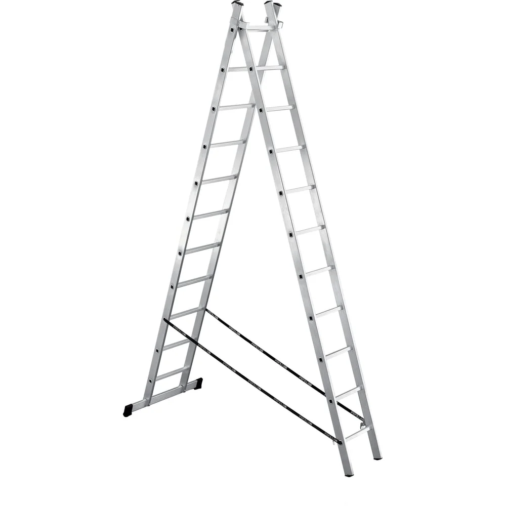 Алюминиевая 2-секционная лестница UFUK 2x11 ступеней