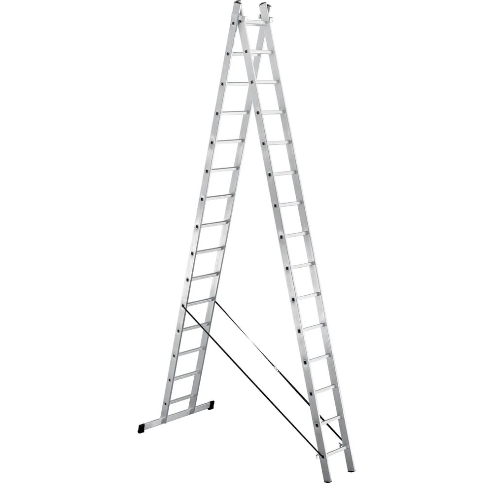 Алюминиевая 2-секционная лестница UFUK 2x15 ступеней