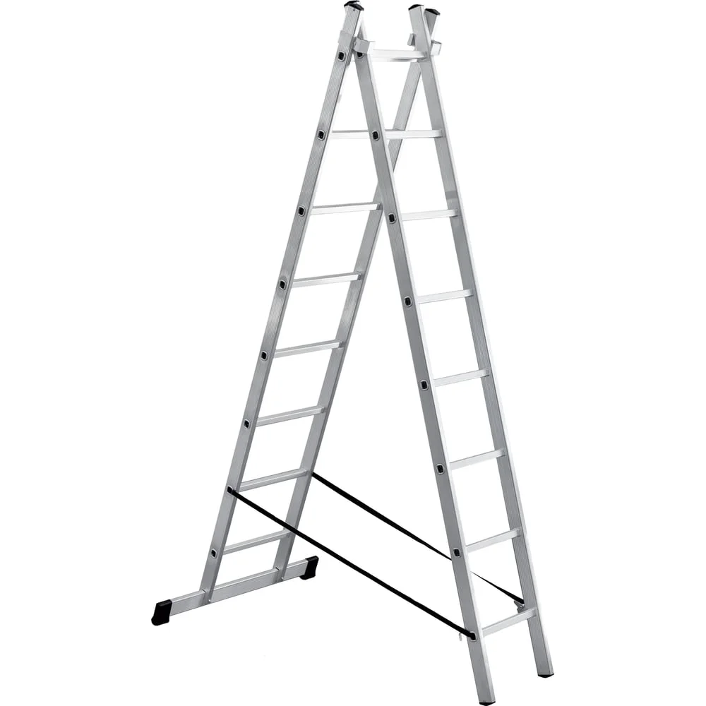 Алюминиевая 2-секционная лестница UFUK 2x8 ступеней