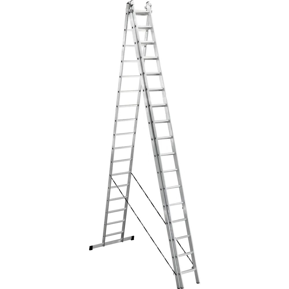 Алюминиевая 3-секционная лестница UFUK 3x17 ступеней