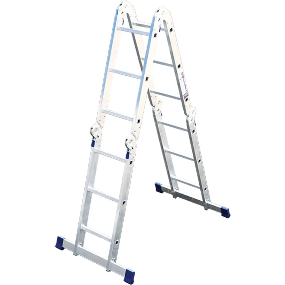 Алюминиевая лестница Алюмет шарнирная четырехсекционная 4x3 ступеней. Серия TL 4033