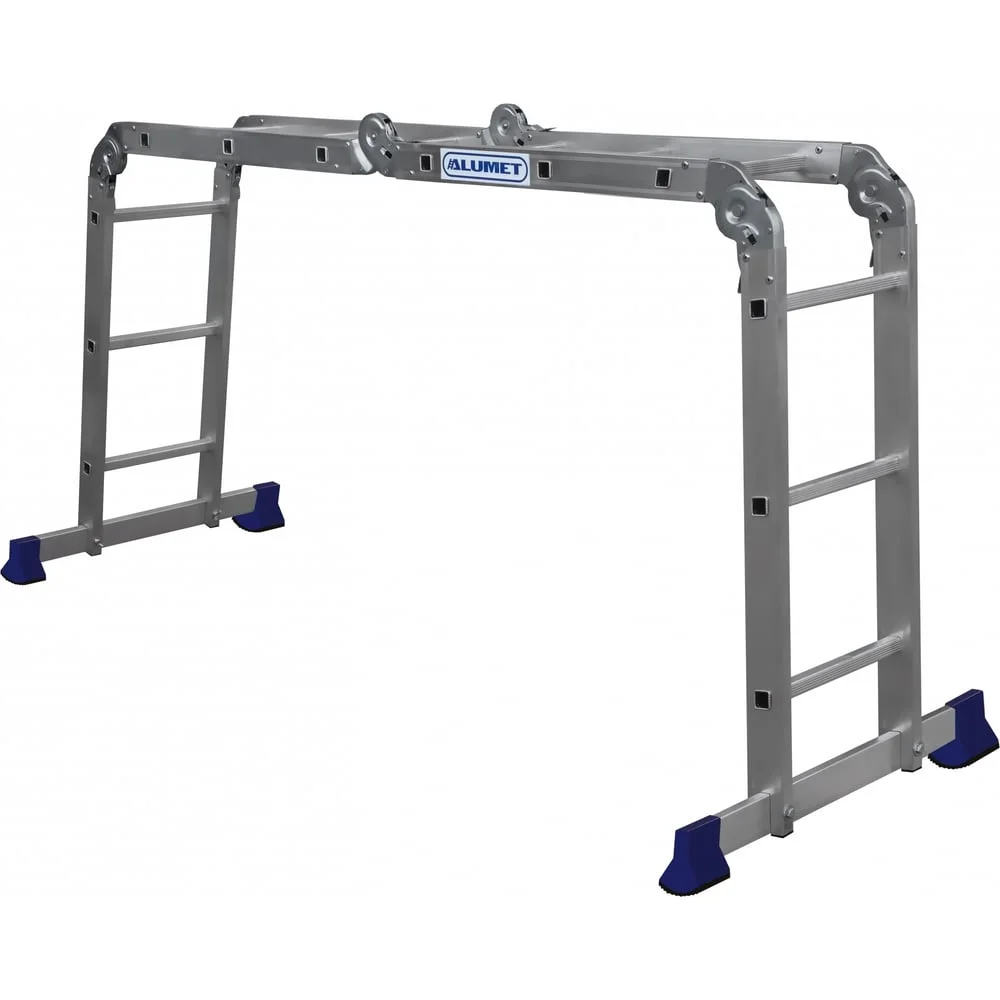 Алюминиевая лестница Алюмет шарнирная четырехсекционная 4x3 ступеней. Серия TL 4033