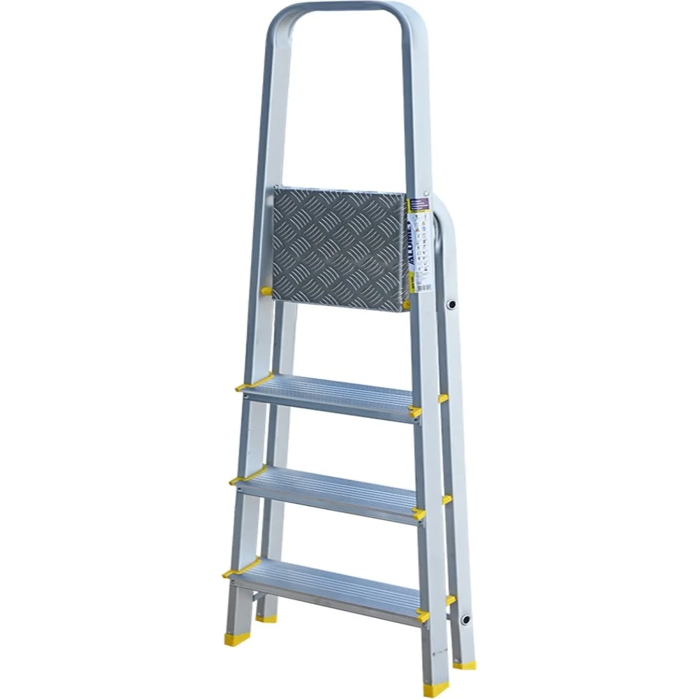 Алюминиевая стремянка Алюмет с анодированным покрытием профессиональная 4 ступени. Серия APA 7004