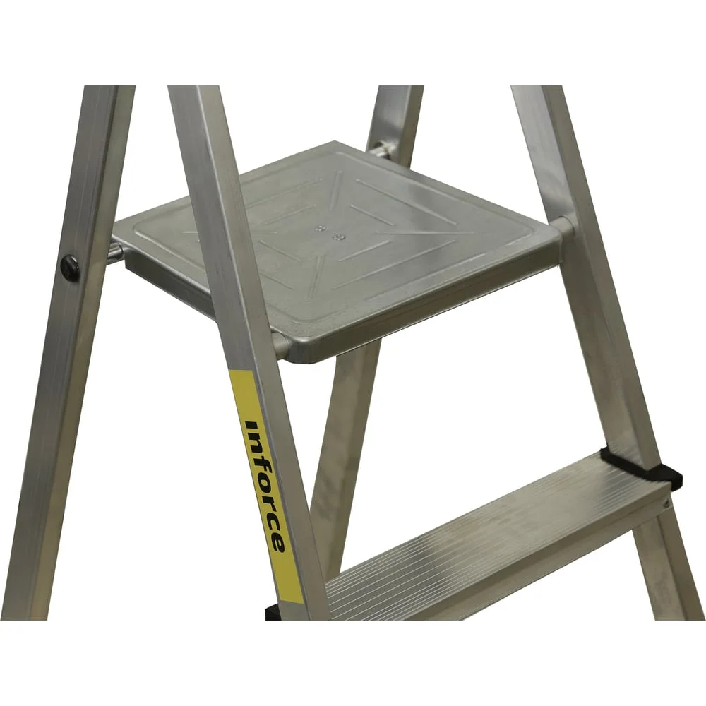 Алюминиевая стремянка с алюминиевым лотком Inforce 4 ступени СП-01-04