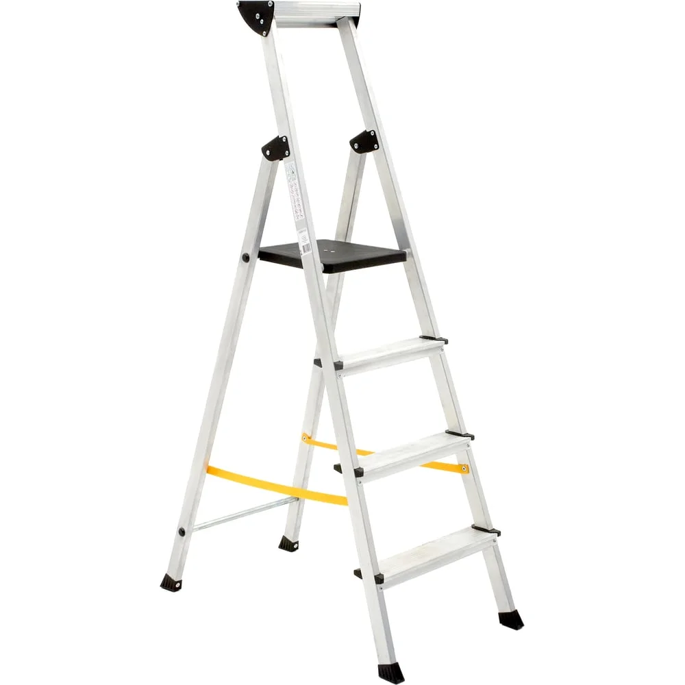 Алюминиевая стремянка с алюминиевым лотком Inforce 4 ступени СП-01-04