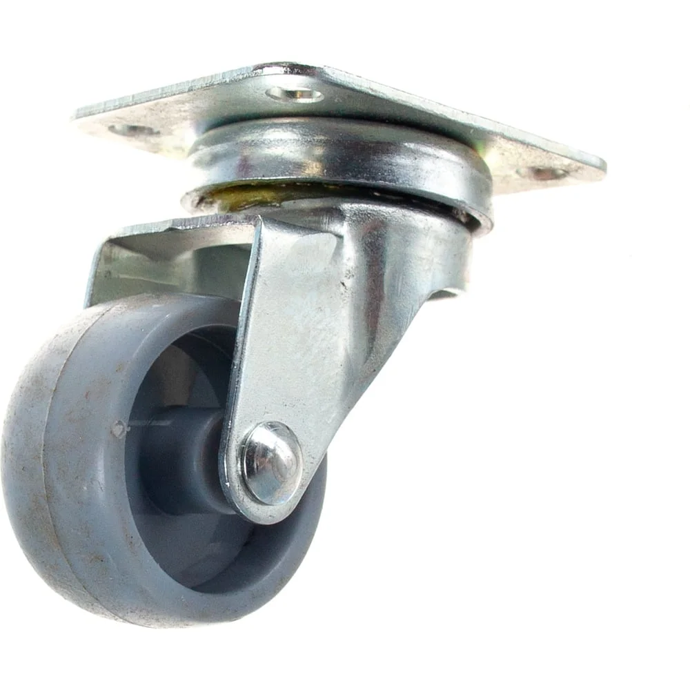 Колесо мод.2500 (30 мм; поворотная площадка 46x36 мм; без тормоза; серое) Amig 6715