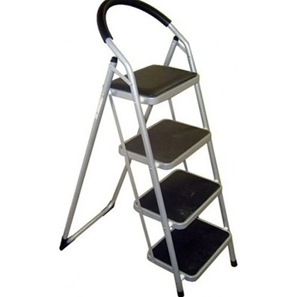 Стремянка Bath Plus GOGO 4 ступени с широкой верхней подушкой для сидения 9004