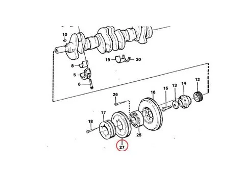 Шкив коленвала VOE4772217 4772217 для Volvo L90 L120 L70C EW200 EC200 EW230B EC230B L90D