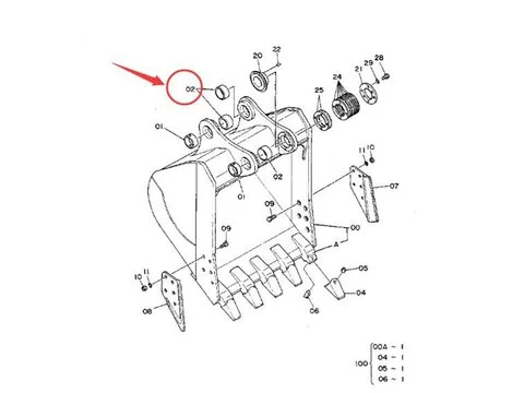 Втулка Ковш 4205109 для John Deere 450LC 992D 450DLC 992ELC 450CLC экскаватора