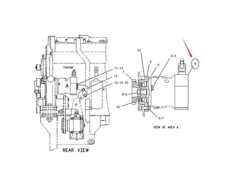 Гидронасос 150-5883 для Caterpillar CAT 345B экскаватора 3176C двигателя