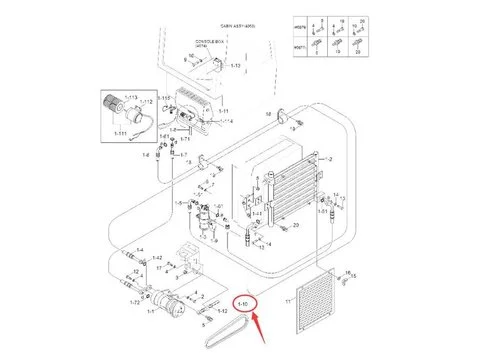 Клиновой ремень 11M6-54090 для Hyundai экскаватора R55-3 R55W-3