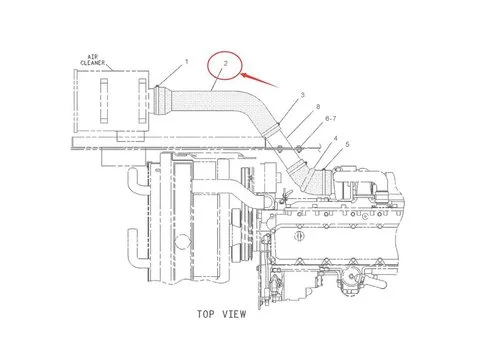Воздушный шланг 118-9892 для Caterpillar CAT 320B 320BL 320BLN 320BN 320BS экскаватора 3116 двигателя