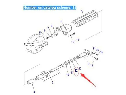 U-образное уплотнение 09370-00090 для Komatsu PC360-7 PC350LC-8M0 PC308USLC-3E0 PC300LC-6 экскаватора