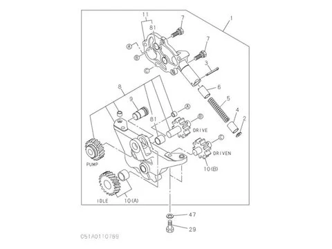 Масляный насос 1131001572 для Isuzu двигателя 6RB1 Hitachi экскаватора UH181 UH501