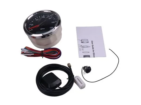 GPS спидометр-одометр Регулируемый Сигнализация 85MM 125MPH для катера Car грузовика мотоцикла