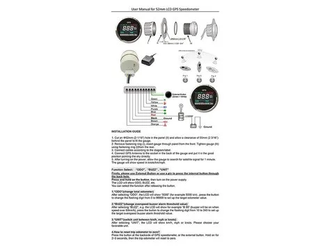 GPS спидометр Регулируемый Универсальный Цифровой Прибор 12V 24V для катера Yacht мотоцикла Car