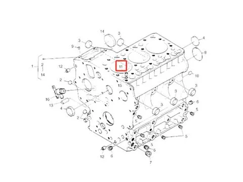 Головка блока цилиндров Палец 15221-3365-0 для Kubota трактора B2601 L3301 M7060 MX5200 экскаватора KH-61H KX040-4 KX121-3S U35-4