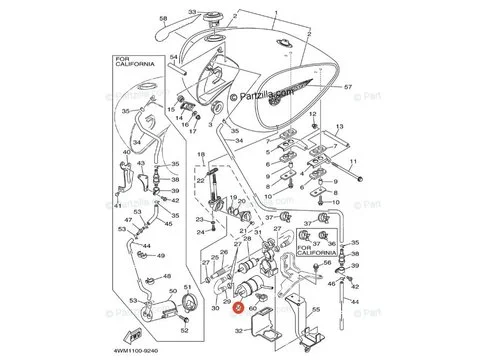 Топливный насос 4WM-13907-00-00 для Yamaha мотоцикла 1999-2003 Road Star