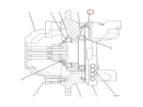 Сальник 145-8032 для Caterpillar CAT автогрейдера 143H 163H 163H NA