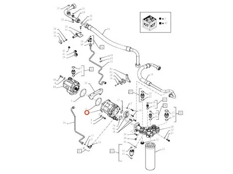 Поршень 87538168 для New Holland трактора T8.380 T8.390 T8.410 T8.420 T8.435 T8.275 T8.300 T8.320