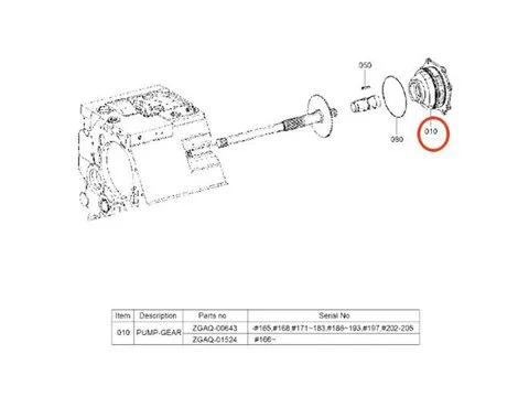 Подпиточный насос ZGAQ-01524 для Hyundai погрузчика HL770-9 HL780-9A HL970 HL980 HL770-9A HL780-9