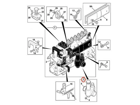 Подкачивающий топливный насос для JCB экскаватора .JS200 JS210 JS220 JS240 JS260 JS160W JS175W JS200W PLE