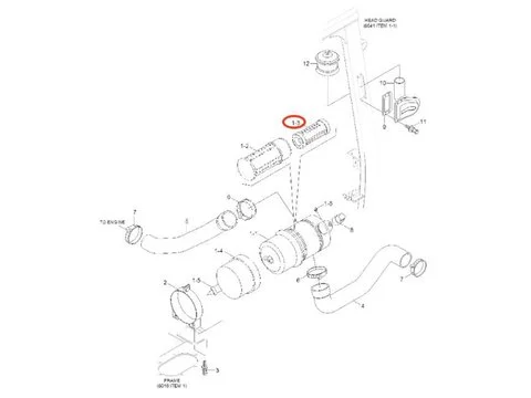 Воздушный фильтр 11FK-20090 для Hyundai экскаватора R55-7 R80-7 R60W-7 вилочного погрузчика 15D-9 20D-9S 25D-9 HDF20