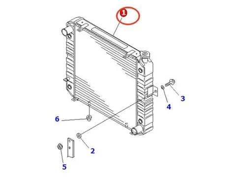 Радиатор 3EC-04-31310 для Komatsu вилочного погрузчика FD50/60-7 FD45-7 FD70-7-US FD70HD-7 FG50/60-7