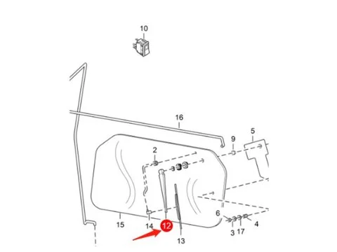 Поводок стеклоочистителя 6676001 для Bobcat погрузчика 751 863 A220 A770 S100 S160 S300 S530 S590 S650 T110 T190 T300