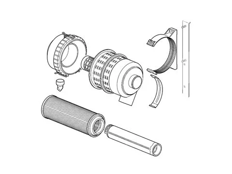 Воздухоочиститель в сборе RE204425 для John Deere двигателя 4045 трактора 5620 5720 5820