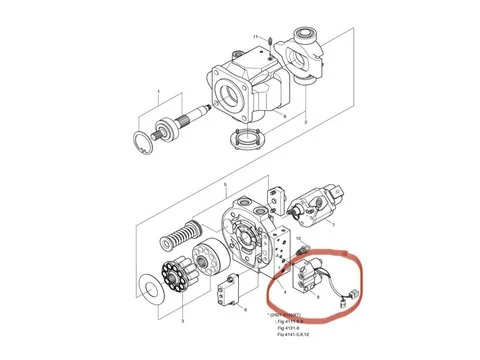 Электромагнитный клапан в сборе для Hydraulic Pump AP2D25LV1RS7-927-2