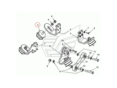 Амортизатор 4812114396 для Cummins F3.8 QSF3.8 Kubota V3307 Dynapac CA1300 CA1500 CA2500 CC5200 VI