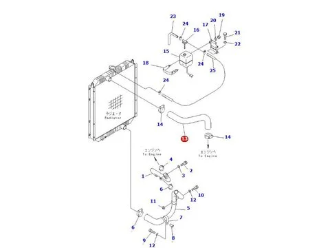 Водяной Верхний Шланг 207-03-68120 для Komatsu экскаватора PC340LC-6K PC340-6K PC380LC-6K PC300LC-6LE