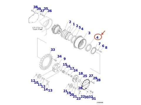Подшипник 208-27-71210 для Komatsu экскаватора PC300-7 PC350HD-8 PC400-7 PC400-8 PC430-8 PC450-7 PC450-8 PC490LC-11