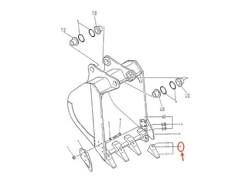 Зуб ковша 2412U16F1 для Kobelco экскаватора K904D K904 K905