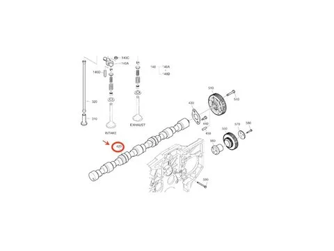 Распредвал 150103-00034 65.04401-0047 для Doosan погрузчика DL300 DL350 экскаватора DX300LC DX300LL DX340LC DX350LC DX380LC