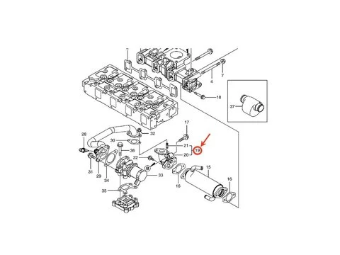 Выпускной коллектор 430206-00006 для Doosan экскаватора DX62R-3 DX63-3 DX85R-3 E85Di