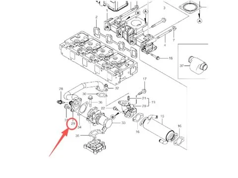 Выпускной коллектор 420210-01437 для Doosan экскаватора DX62R-3 DX63-3 DX85R-3