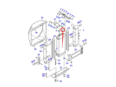 Радиатор 20G-03-61820 для Komatsu экскаватора PW160-11
