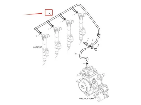 в сборе Шланг Топливный 420103-00115D для Doosan Exacavator DX57W-5 E57W