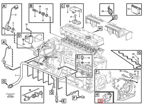 Датчик 20591964 для Volvo экскаватора EC290B EC240B автогрейдера G700B погрузчика L120E L110E