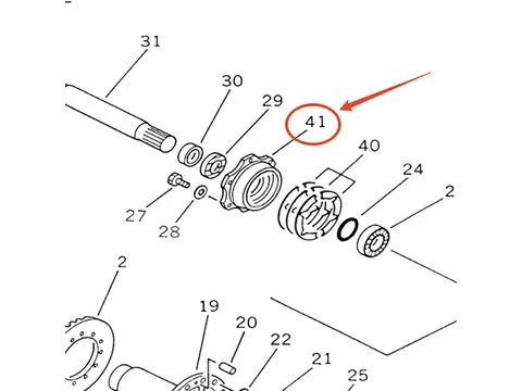 Бортовой редуктор Шестерня Каркас 23A-22-11280 для Komatsu автогрейдера GD511A-1 GD510R-1