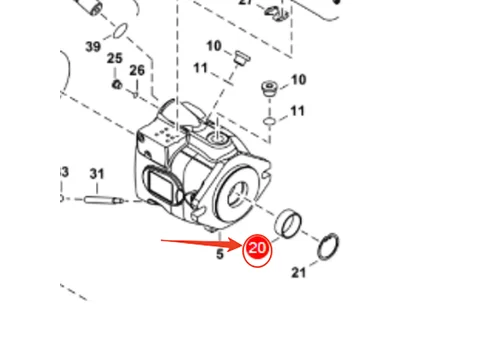 Аксиально-поршневой гидронасос Уплотнение 6691488 для Bobcat экскаватора 337 341 E50 E55