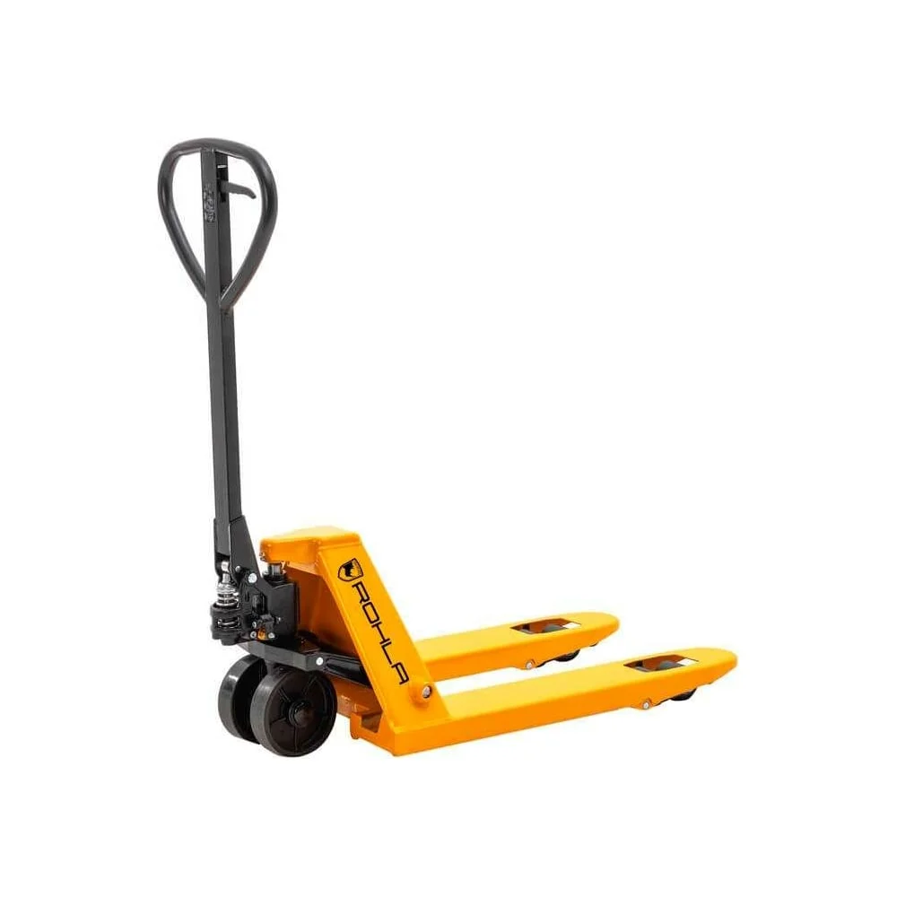 Гидравлическая коротковильная тележка RohlaRhino вилы 800 мм, грузоподъемность 2,5 т, колеса полиуретан